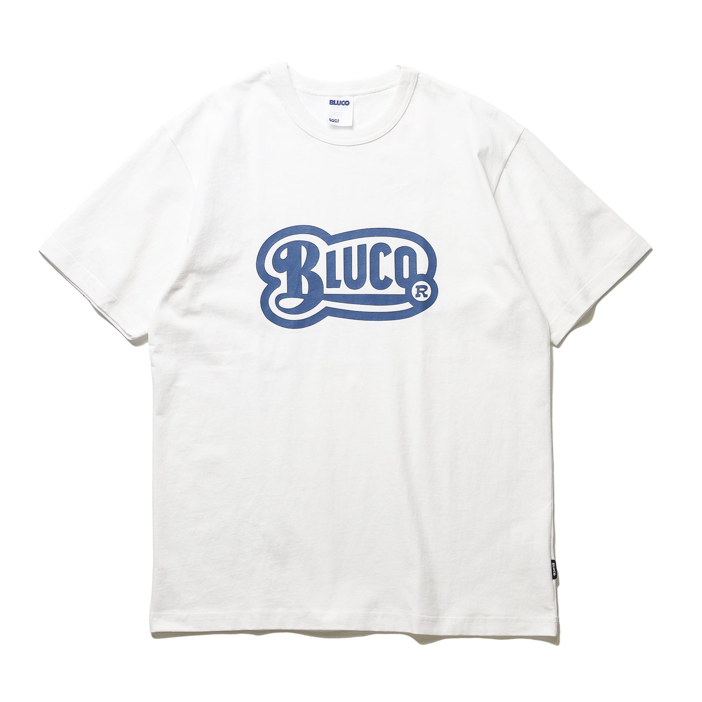 BLUCO / PRINT TEE -OLD- (WHITE-BLUE)