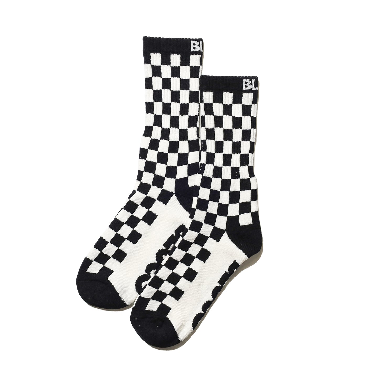 BLUCO / 2-PACK SOX -CHECKER- (WHITE/BLACK・WHITE/NAVY)