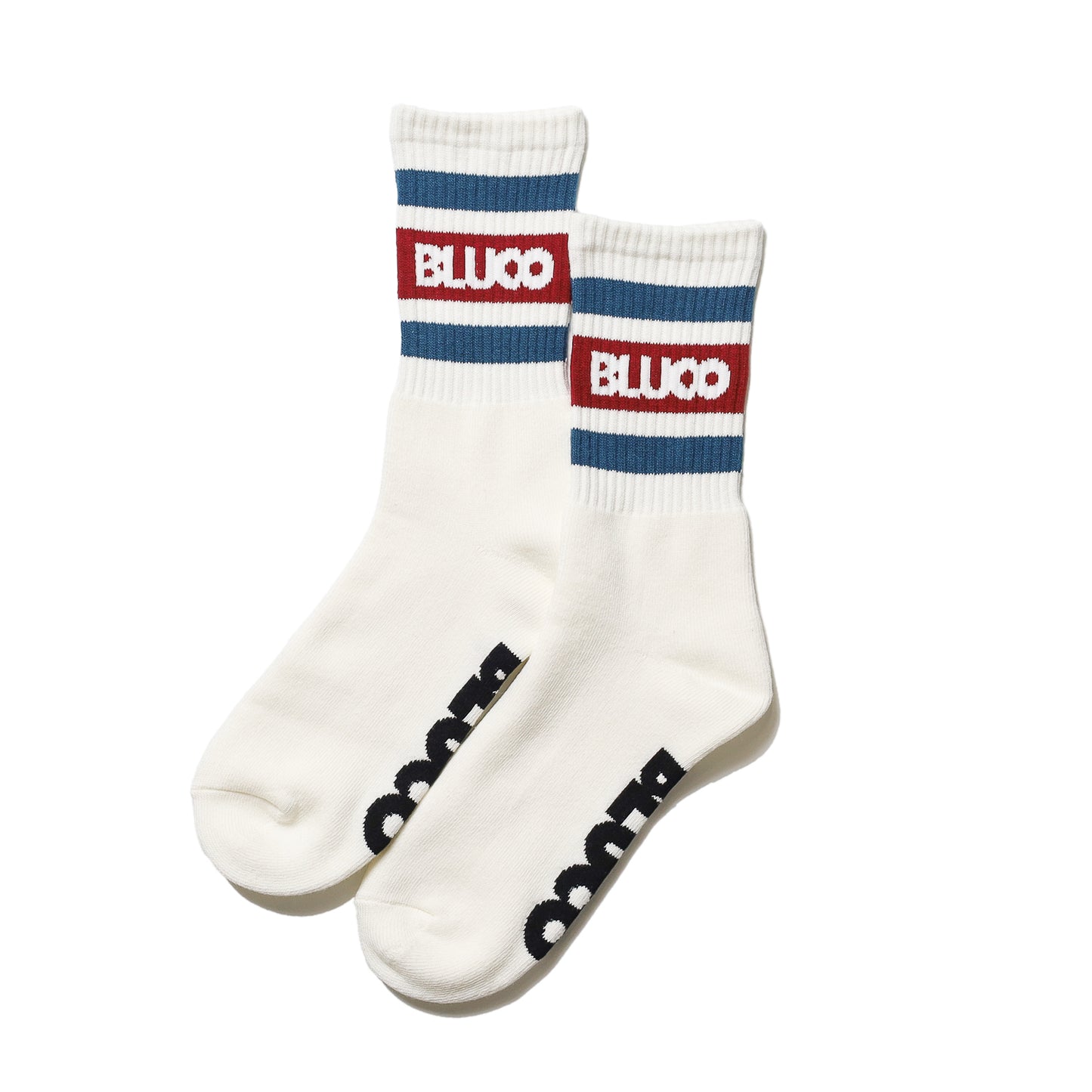 BLUCO / 2-PACK SOX -LINE- (WHITE/NAVY・WHITE/BURGUNDY)