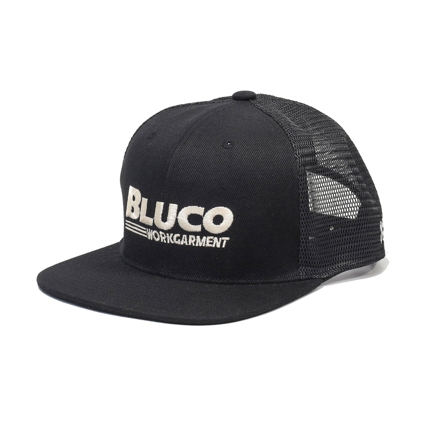 BLUCO / 6-PANEL MESH CAP -BWG- (BLACK/BLACK)