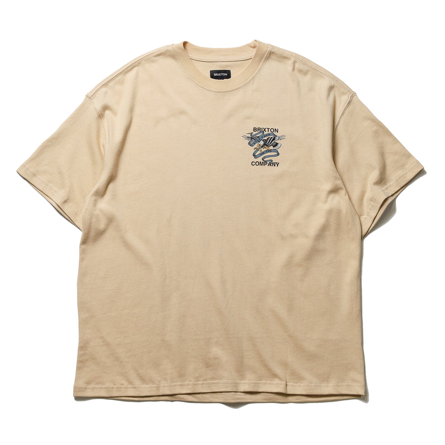 BRIXTON / LIVE FREE HW RELAXED TEE (CREAM CLASSIC WASH)