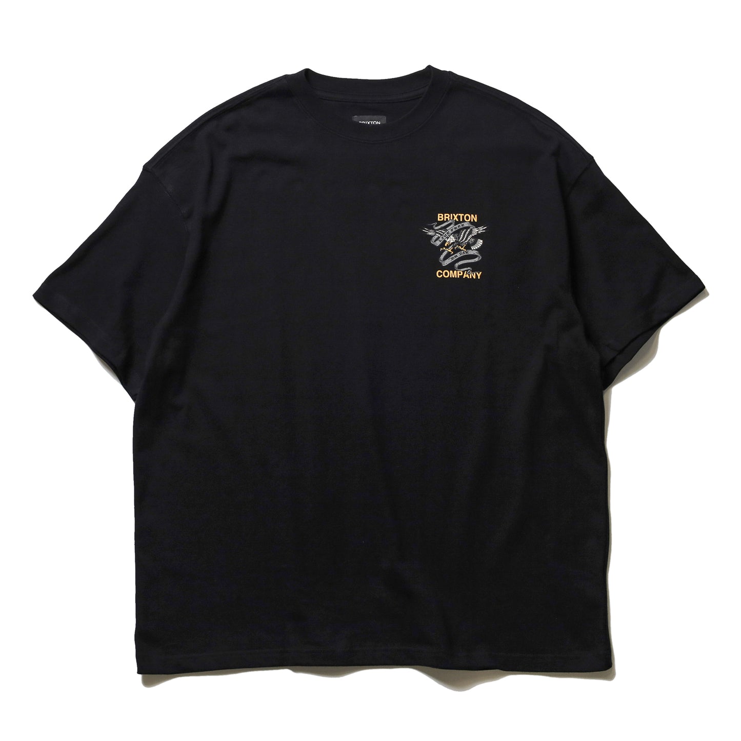 BRIXTON / LIVE FREE HW RELAXED TEE (BLACK CLASSIC WASH)