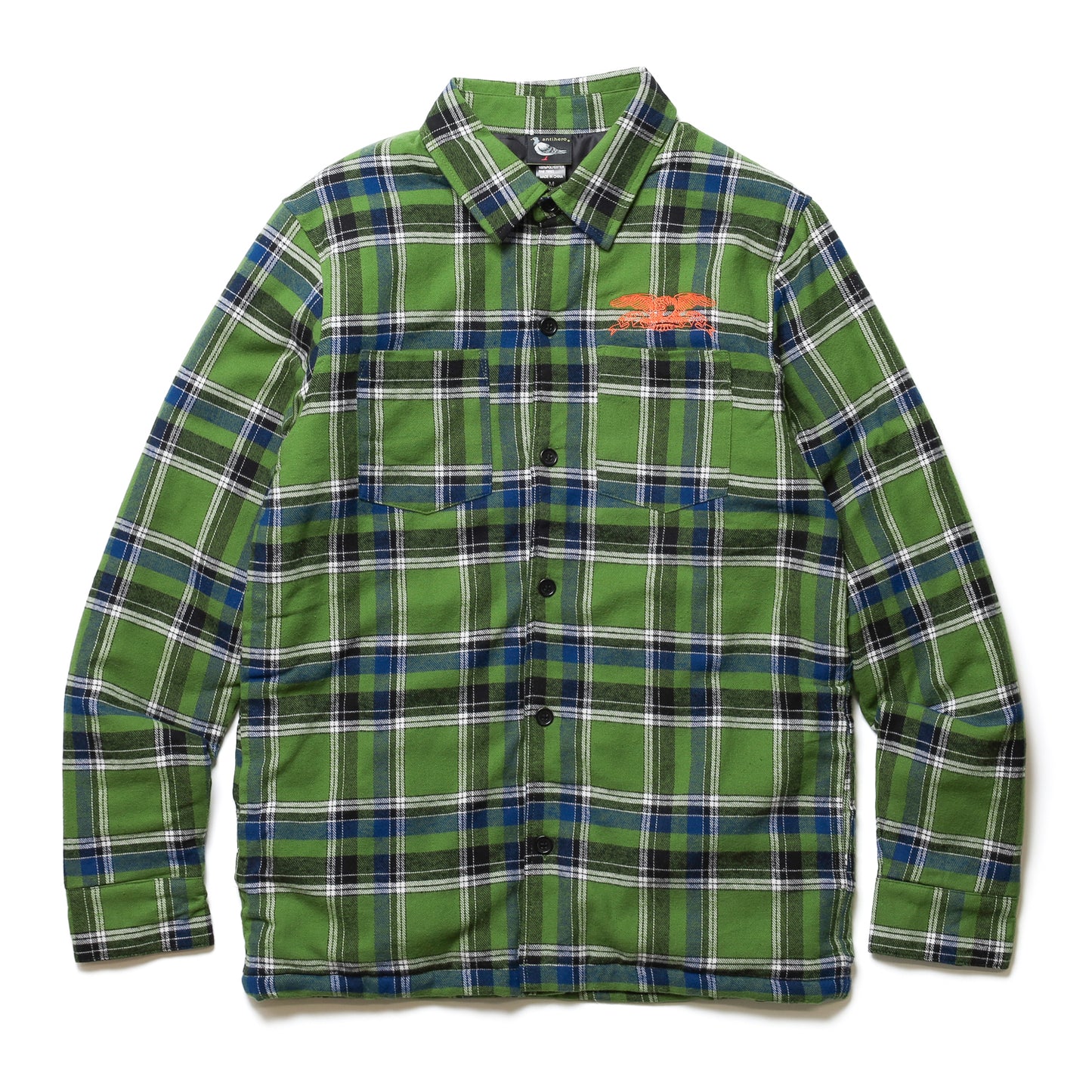 ANTIHERO / BASIC EAGLE FLANNEL JACKET (GREEN/BLUE MULTI)