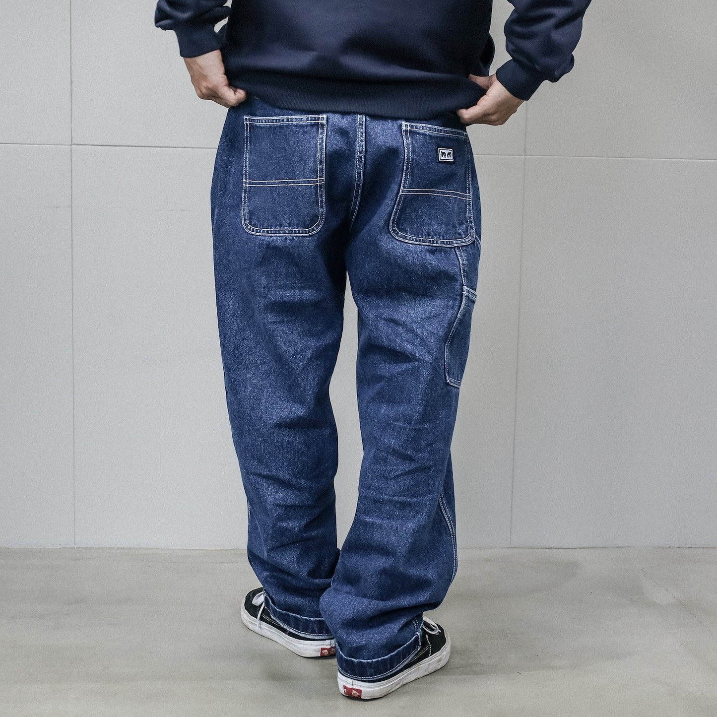 OBEY / HARDWORK CARPENTER DENIM PANT (STONEWASH INDIGO)