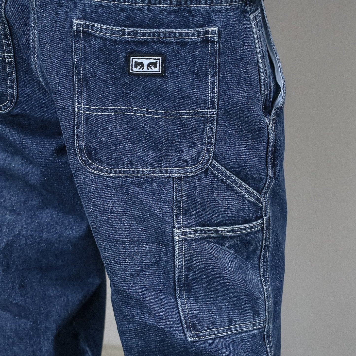 OBEY / HARDWORK CARPENTER DENIM PANT (STONEWASH INDIGO)