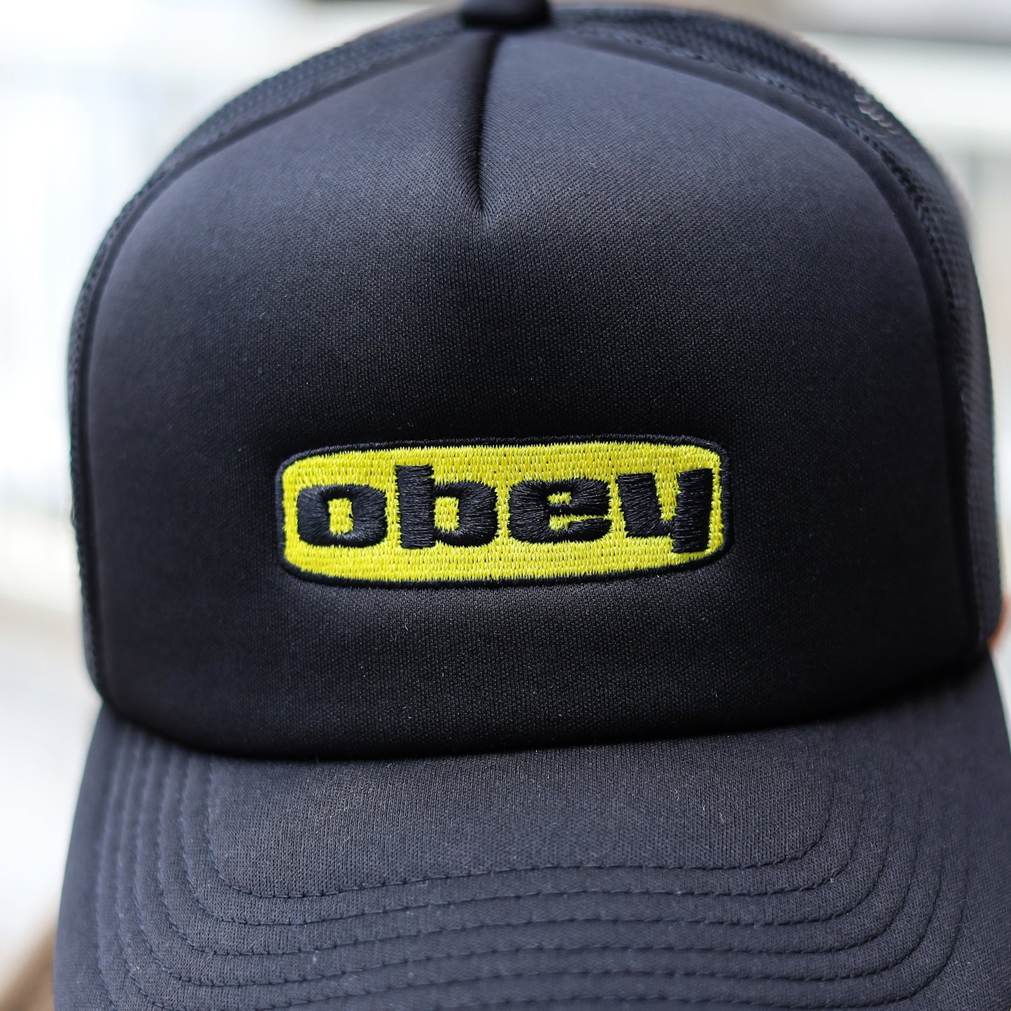OBEY / DIRECT TRUCKER CAP (BLACK)