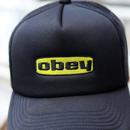 OBEY / DIRECT TRUCKER CAP (BLACK)