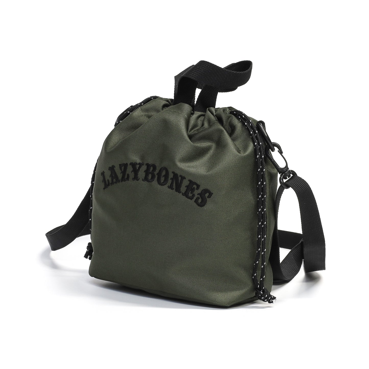 LZBN / EMB ARCH LOGO DRAWSTRING POUCH (OLIVE)