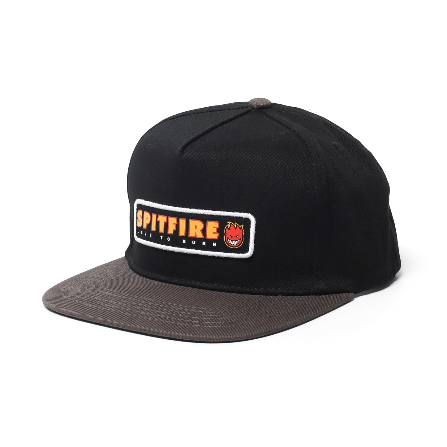 SPITFIRE / LTB PATCH SNAPBACK CAP (BLACK/CHARCOAL)