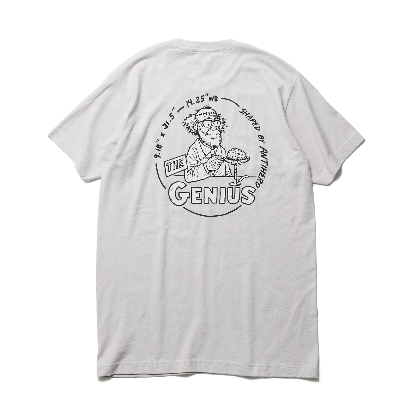 ANTIHERO / THE GENIUS S/S TEE (SILVER)