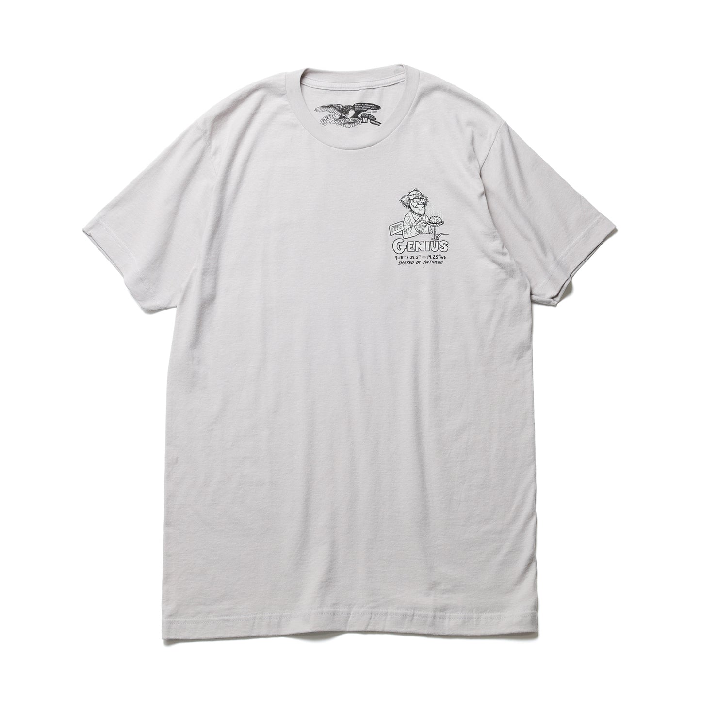 ANTIHERO / THE GENIUS S/S TEE (SILVER)