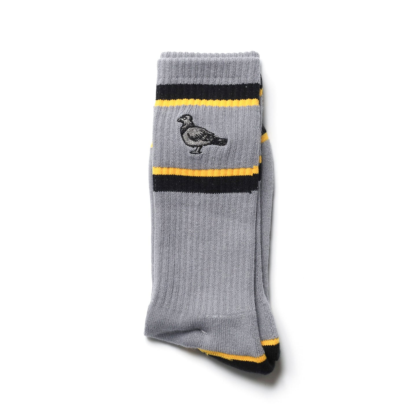 ANTIHERO / BASIC PIGEON EMB SOCKS (GREY/BLACK/YELLOW)