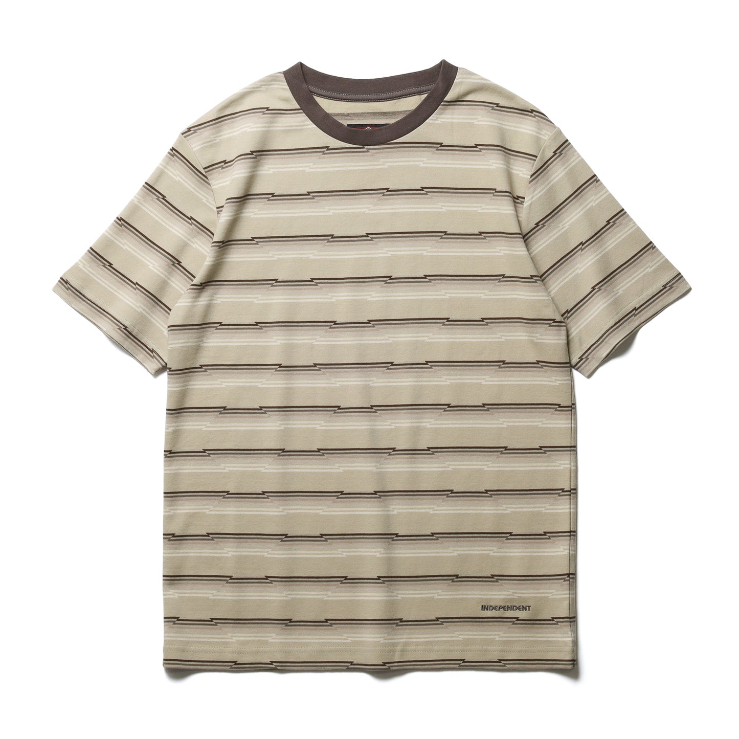 INDEPENDENT / WIRED S/S RINGER TEE (SAND STRIPE)