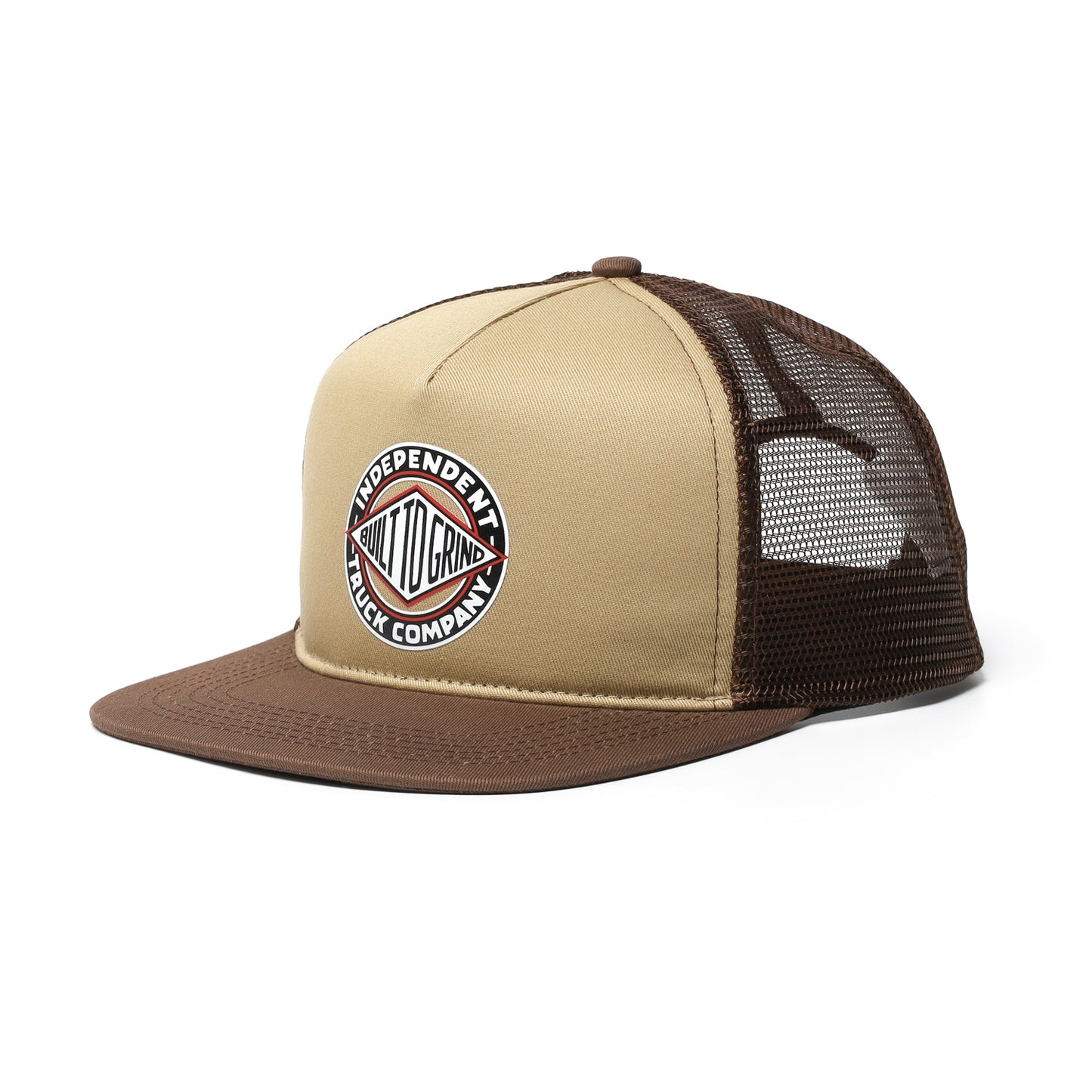 INDEPENDENT / BTG SUMMIT PRINTED MESH TRUCKER HAT (WHITE/TAN/BROWN)