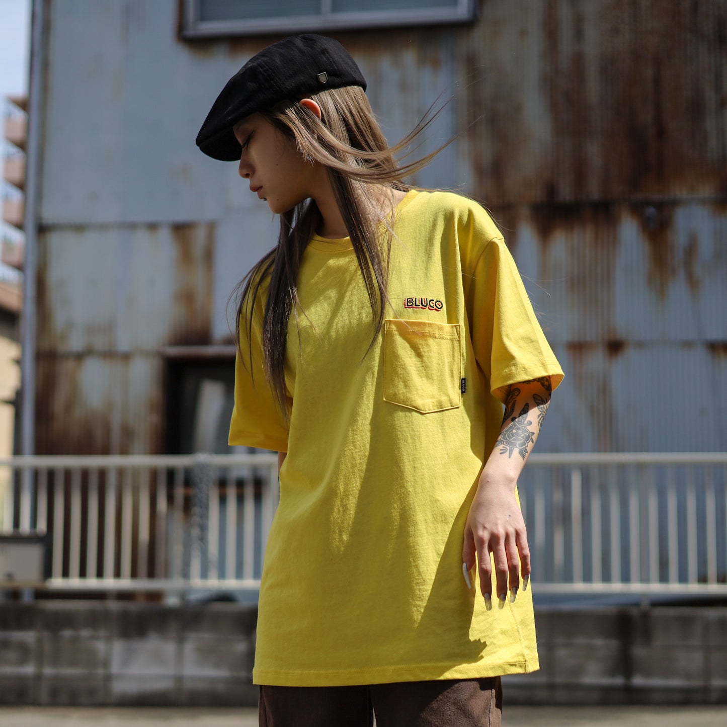 BLUCO / POCKET TEE LOGO- (BANANA)