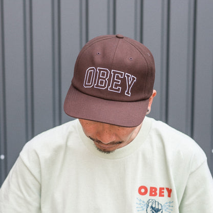 OBEY / OBEY ACADEMY 6 PANEL CLASSIC SNAPBACK CAP (DARK CHOCOLATE)
