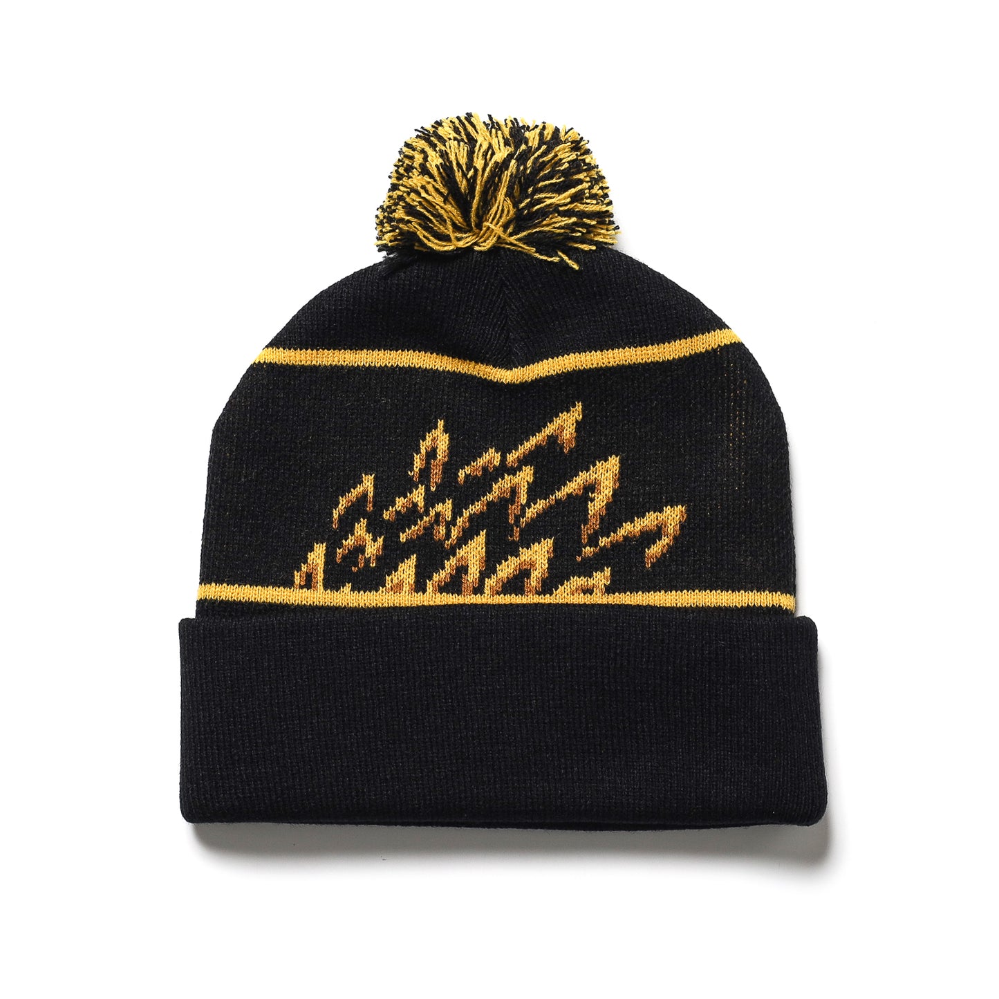 ANTIHERO / EAGLE POM POM BEANIE (BLACK/YELLOW)