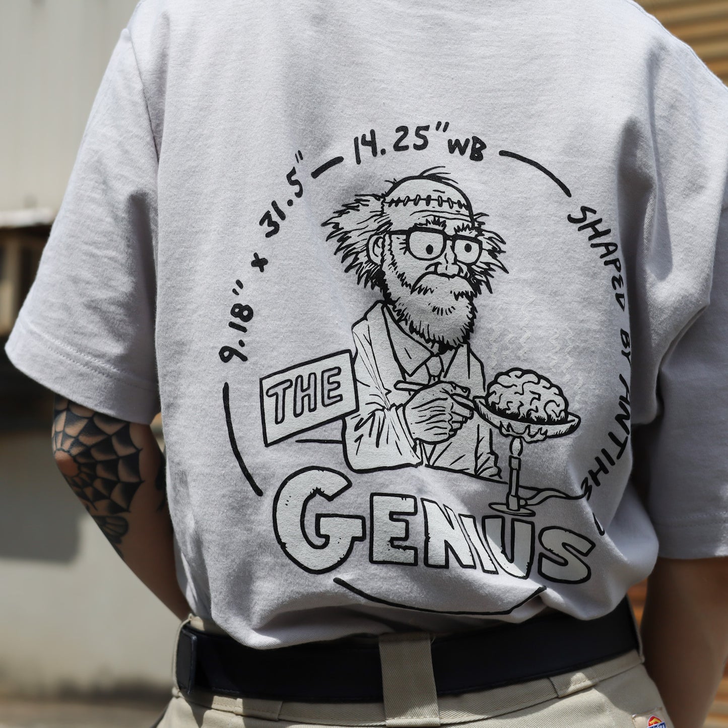 ANTIHERO / THE GENIUS S/S TEE (SILVER)