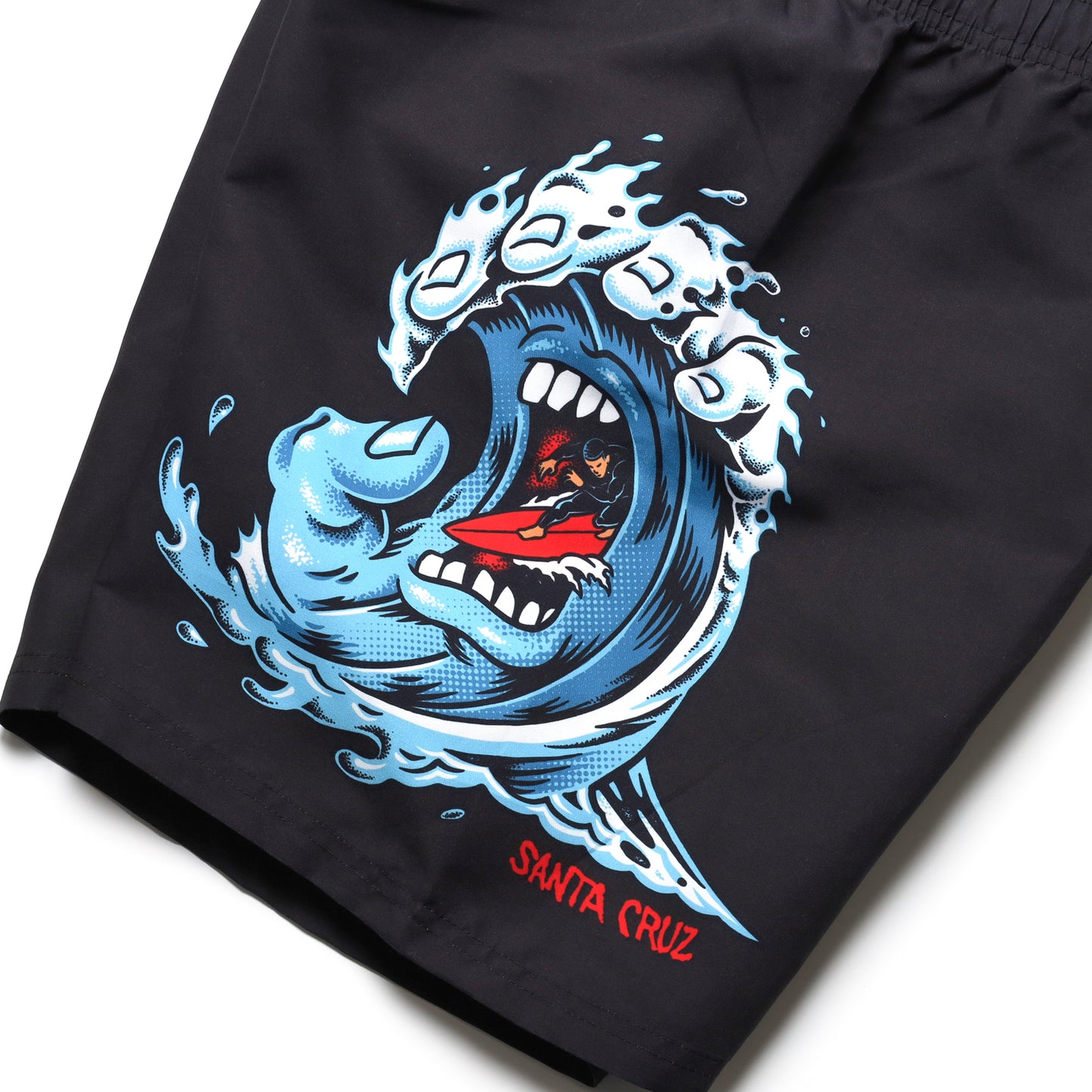 SANTA CRUZ / SCREAMING WAVE PULL ON BOARDSHORT (BLACK)