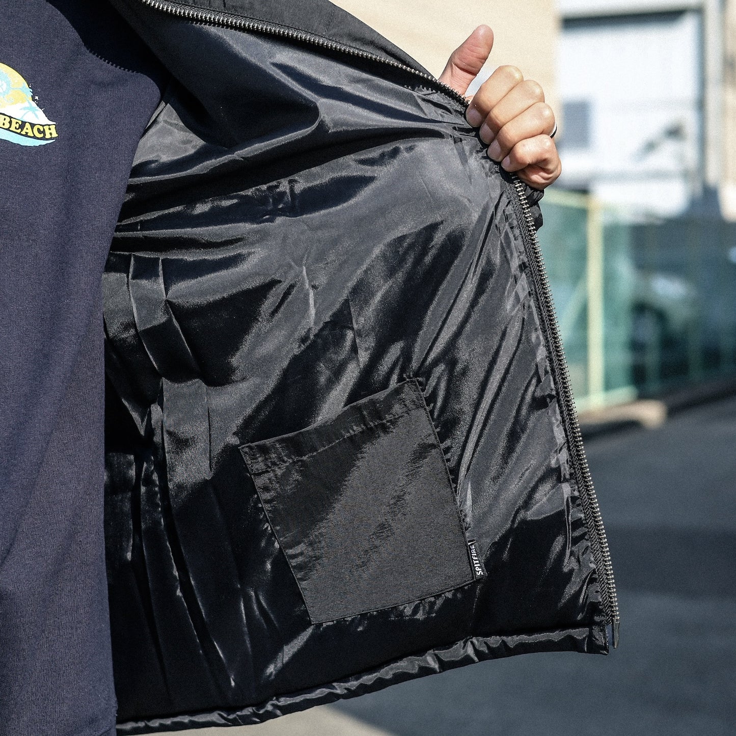 SPITFIRE / CLASSIC ’87 SWIRL PUFF JACKET (BLACK)