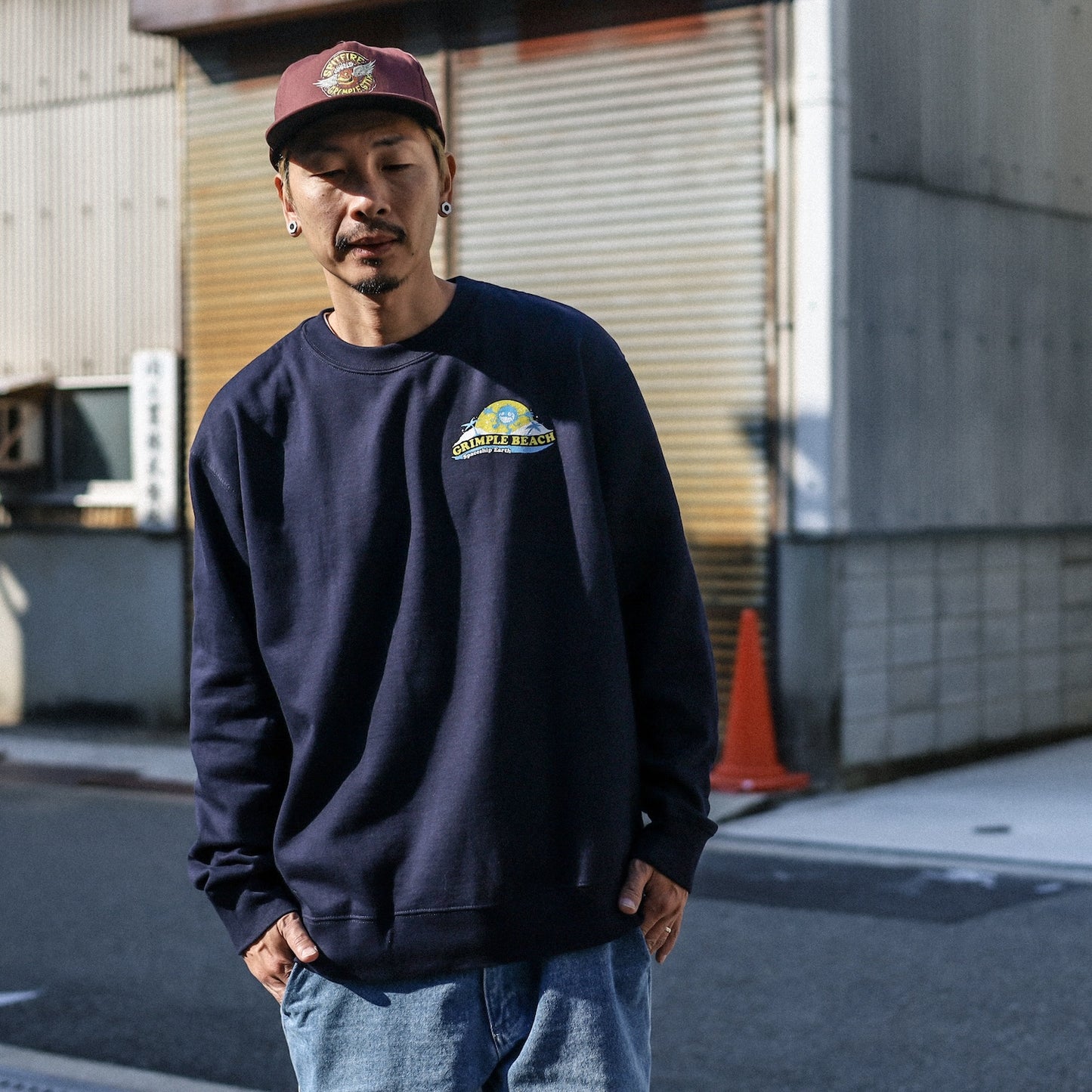 ANTIHERO / SPACESHIP EARTH CREW SWEAT (NAVY)