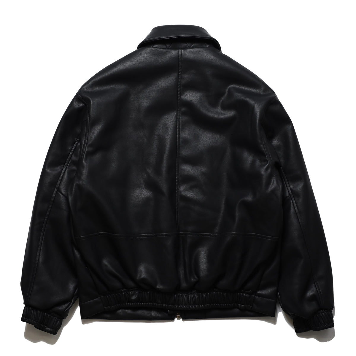 BLUCO / SYNTHETIC LEATHER BOMBER JACKET (BLACK)