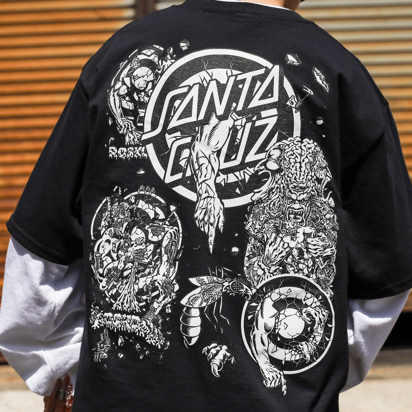 SANTA CRUZ / ROSKOPP EVO 2 S/S TEE (BLACK)