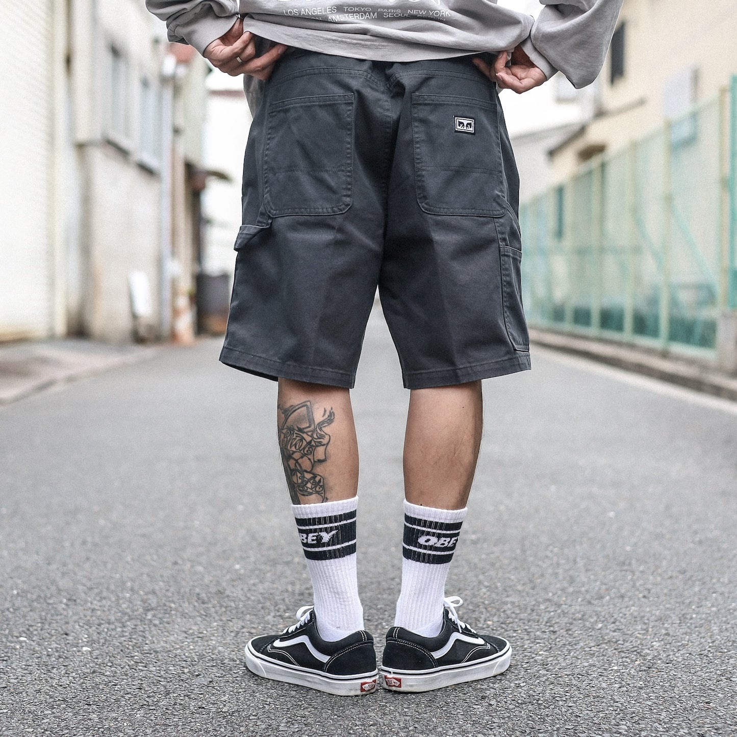 OBEY / BIG TIMER CARPENTER SHORT (BLACK)