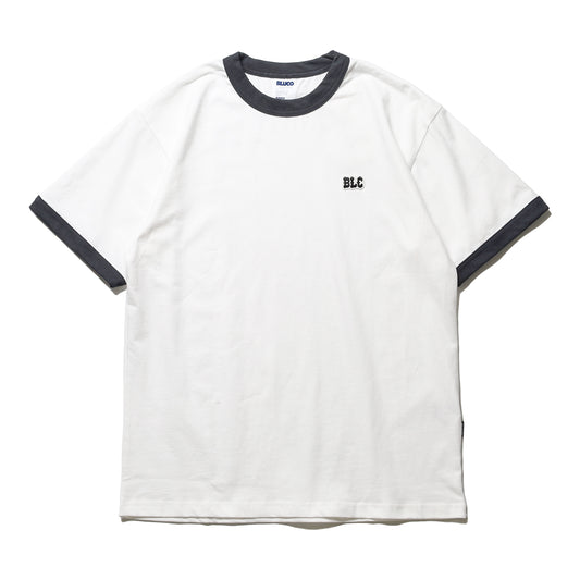 BLUCO / HEAVY DRY COTTON RINGER TEE -BLC- (WHITE)