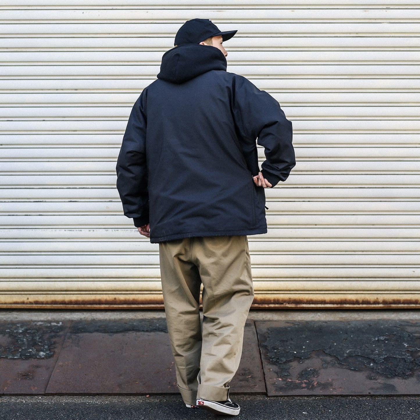 BLUCO / T/C COACH JACKET -QUILTING LINING- (BLACK)