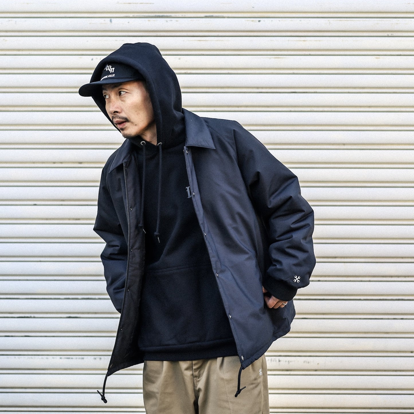 BLUCO / T/C COACH JACKET -QUILTING LINING- (BLACK)