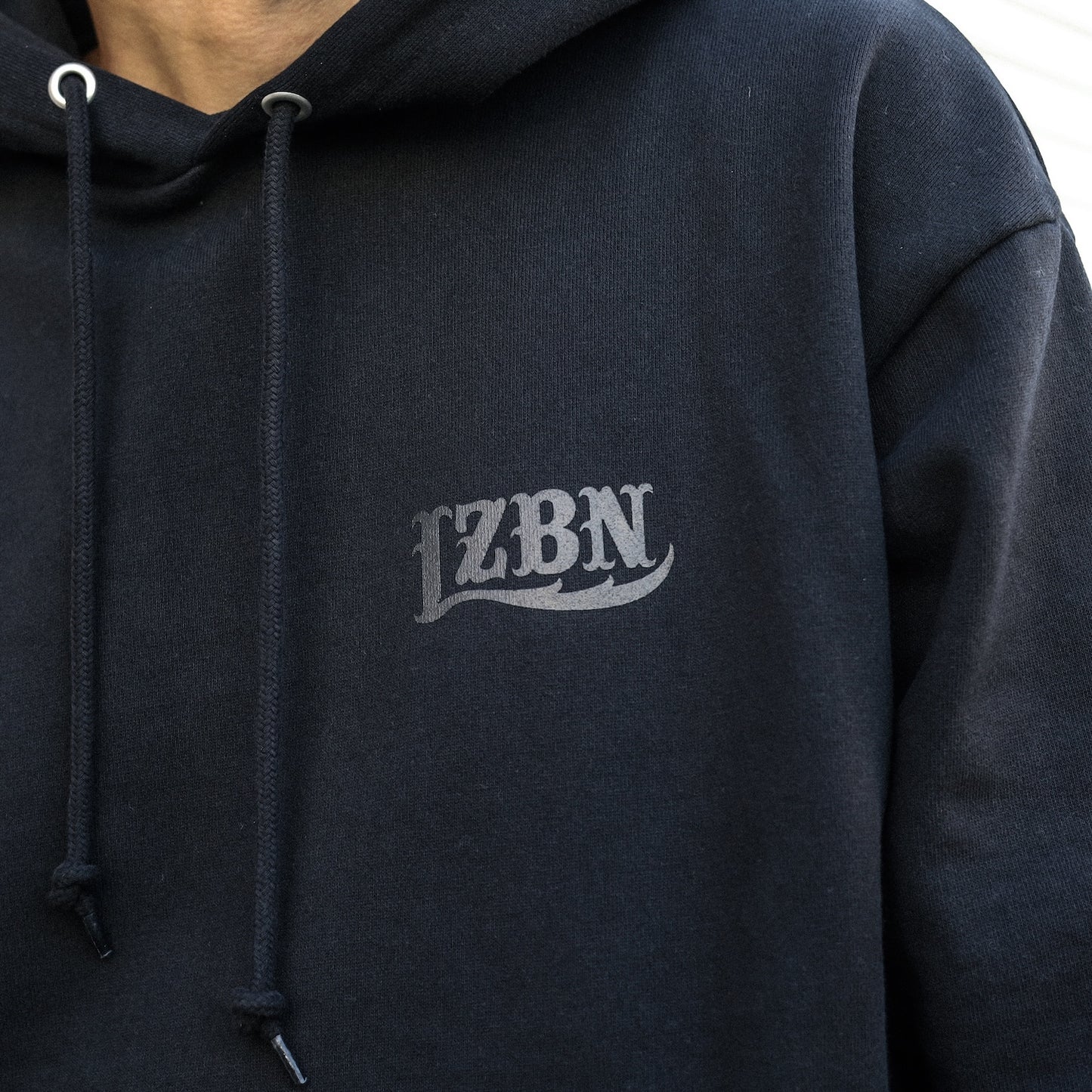 LZBN / LZBN LOGO EXTRA HEAVY PULLOVER HOODIE (ALL BLACK)