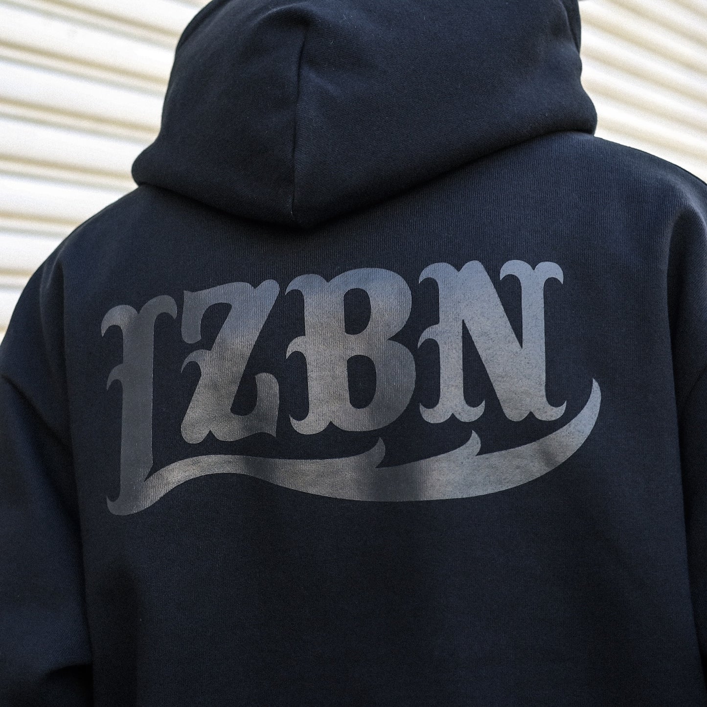 LZBN / LZBN LOGO EXTRA HEAVY PULLOVER HOODIE (ALL BLACK)