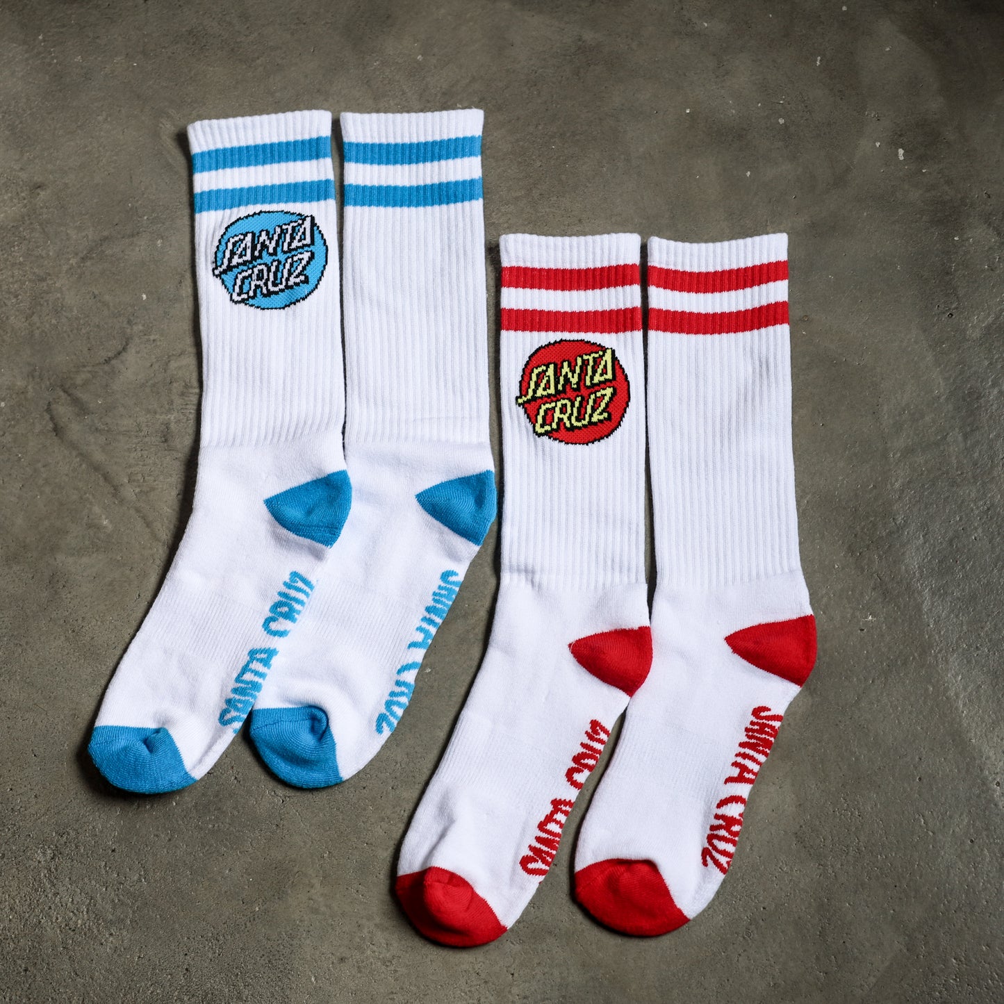 SANTA CRUZ / FUN TIMES SOCKS (WHITE ASSORTED)