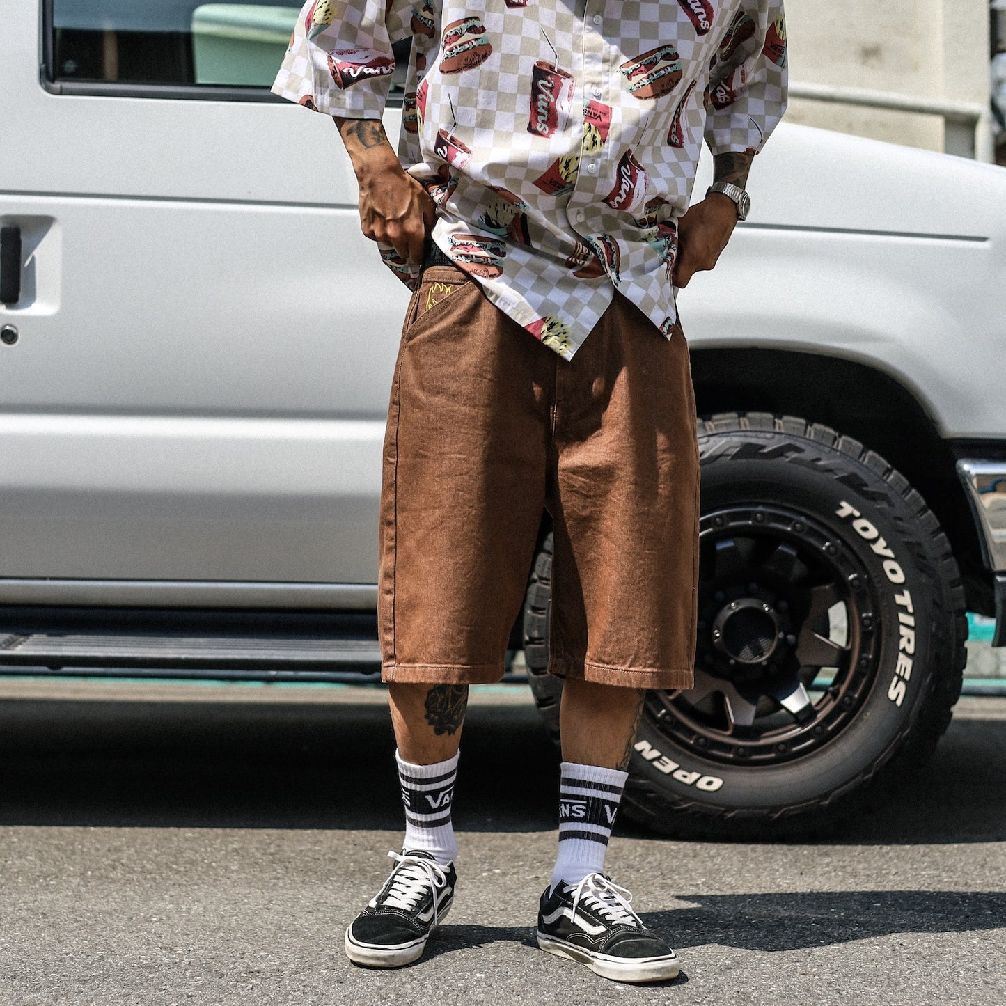 SPITFIRE / BIGHEAD DENIM SHORTS (BROWN)