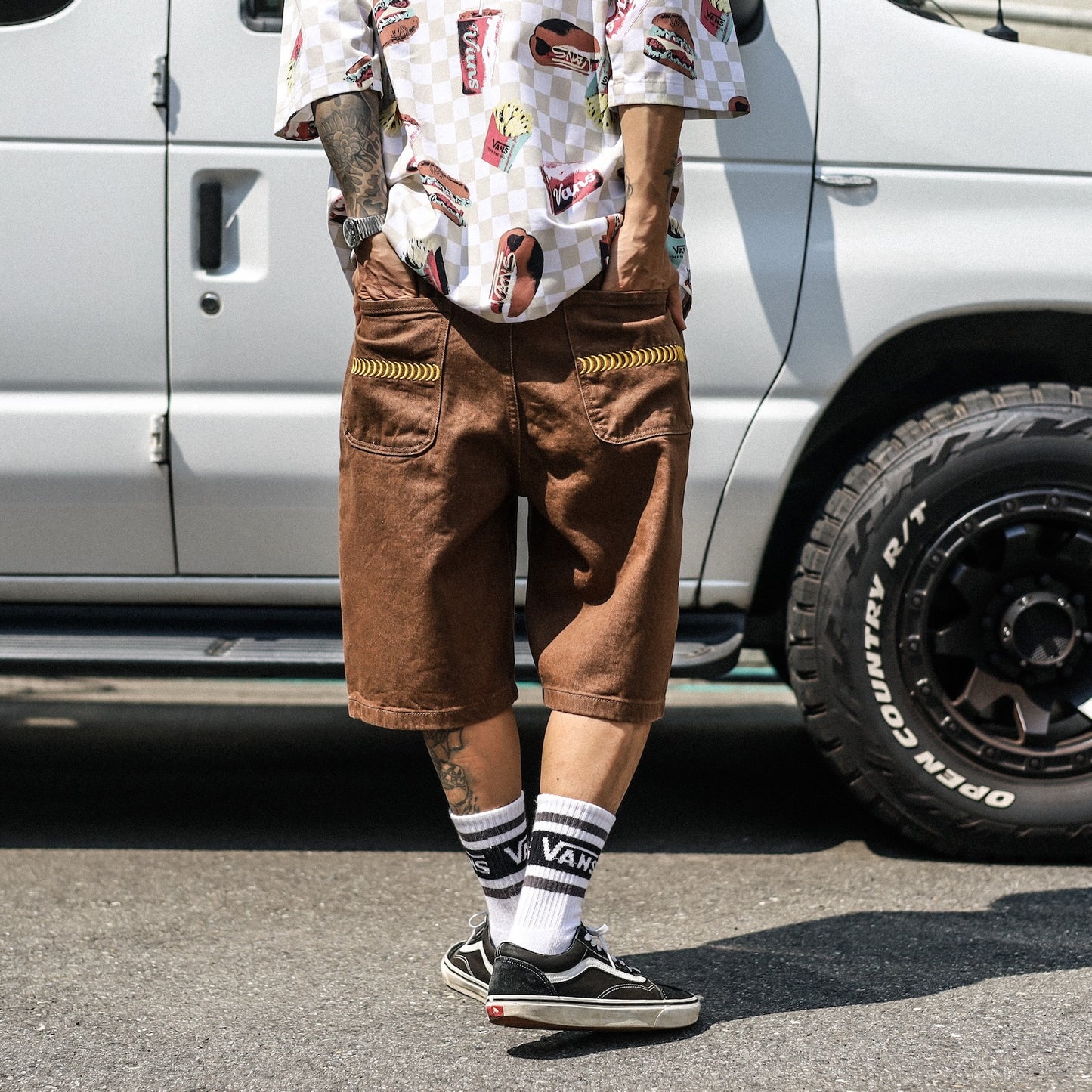 SPITFIRE / BIGHEAD DENIM SHORTS (BROWN)