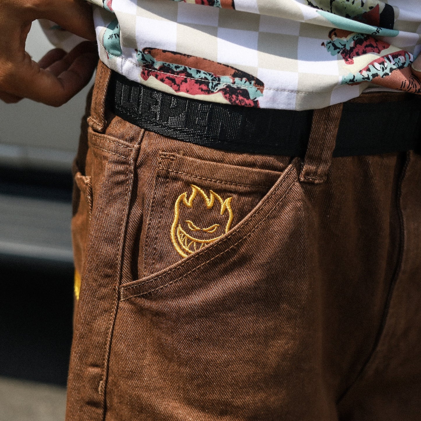 SPITFIRE / BIGHEAD DENIM SHORTS (BROWN)