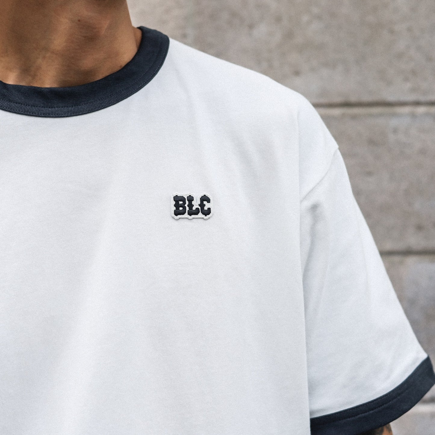 BLUCO / HEAVY DRY COTTON RINGER TEE -BLC- (WHITE)