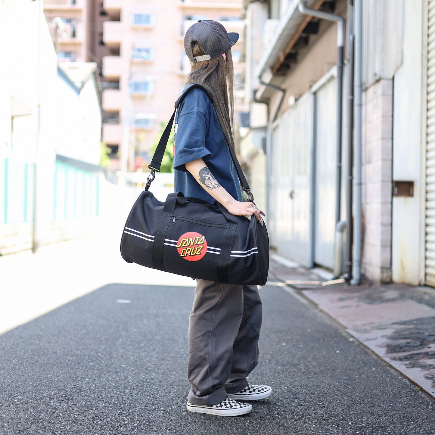 SANTA CRUZ / CLASSIC DOT DUFFLE (BLACK)