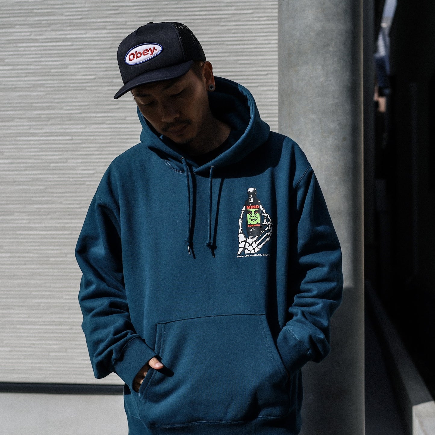 OBEY / OBEY MIND CONTROL HOODIE (LEGION BLUE)