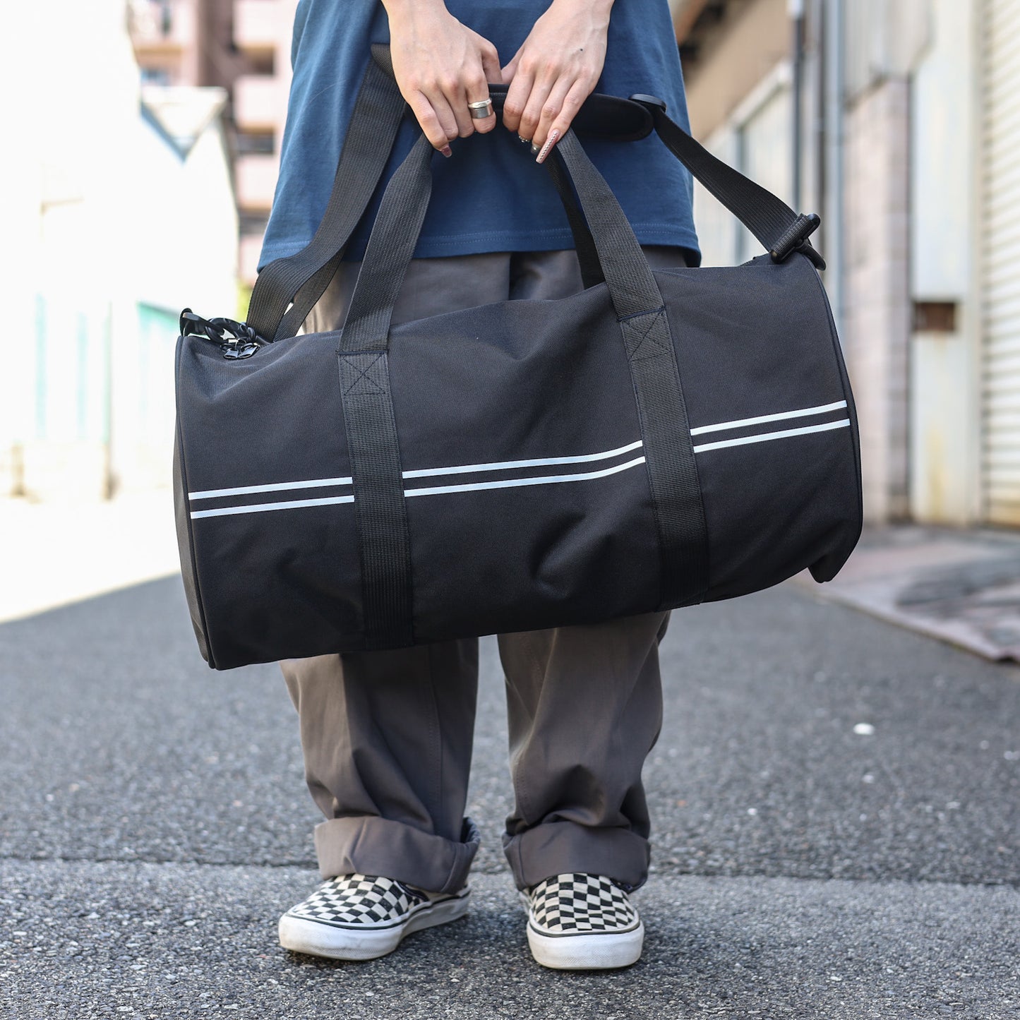 SANTA CRUZ / CLASSIC DOT DUFFLE (BLACK)