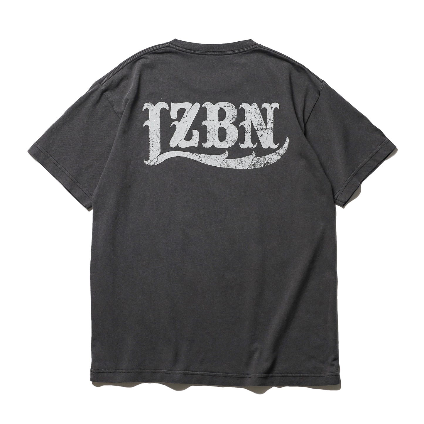 LZBN / STONE LZBN LOGO PIGMENT DYED TEE (BLACK)