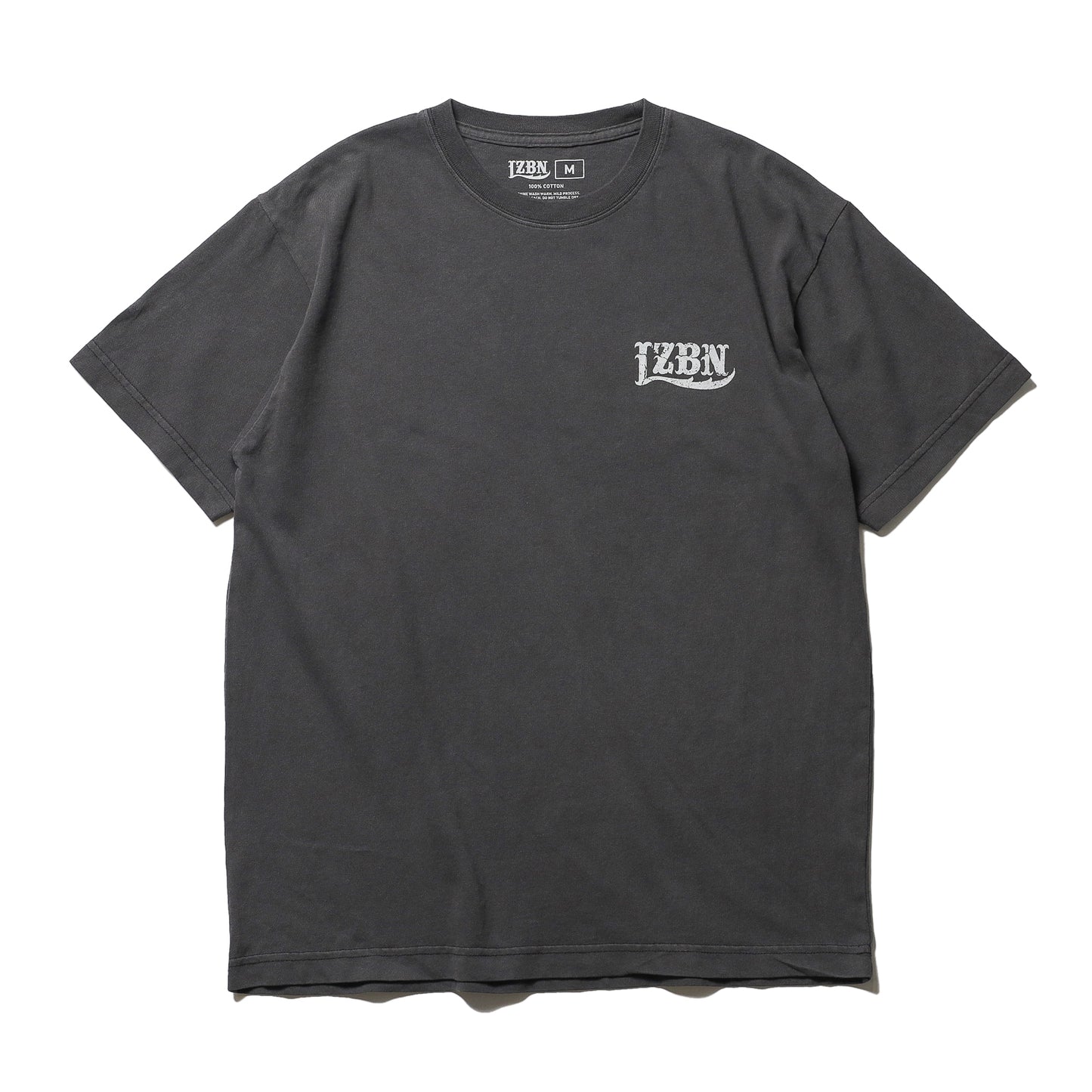 LZBN / STONE LZBN LOGO PIGMENT DYED TEE (BLACK)