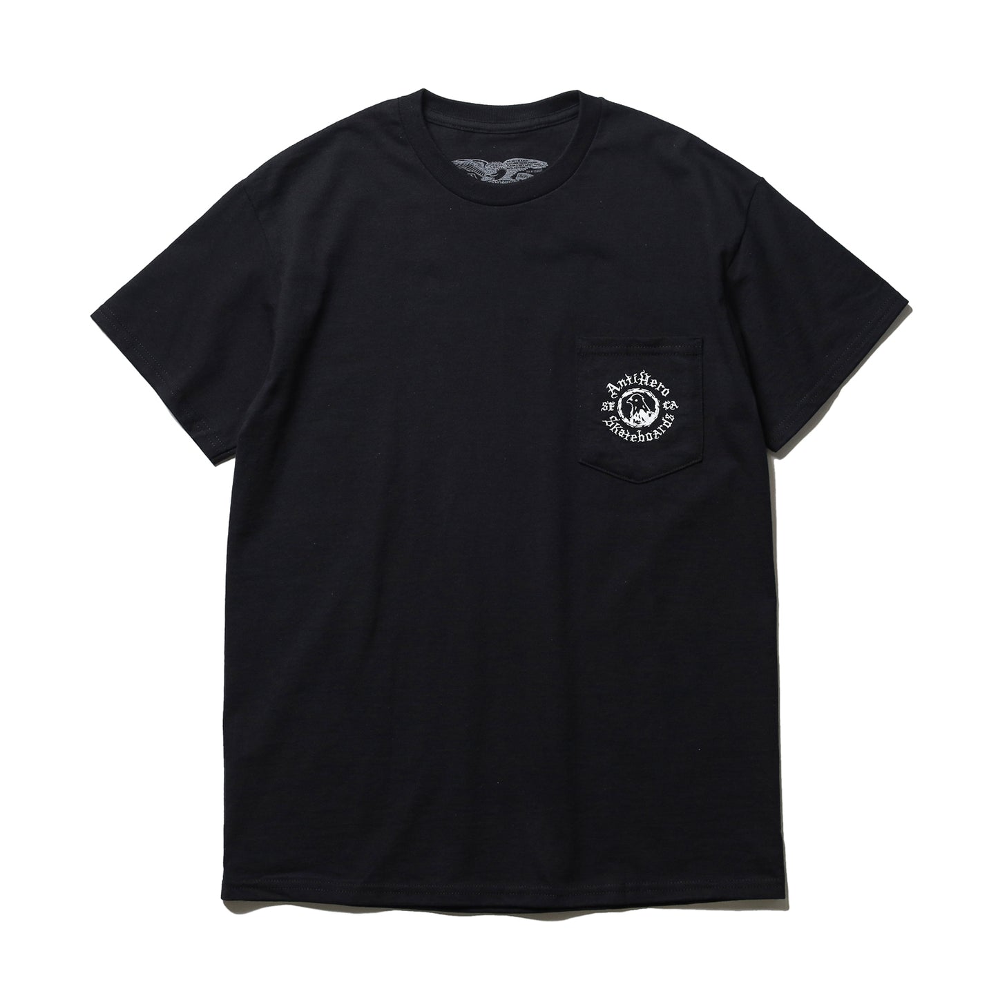 ANTIHERO / PIGEON MOTION POCKET TEE (BLACK/WHITE)