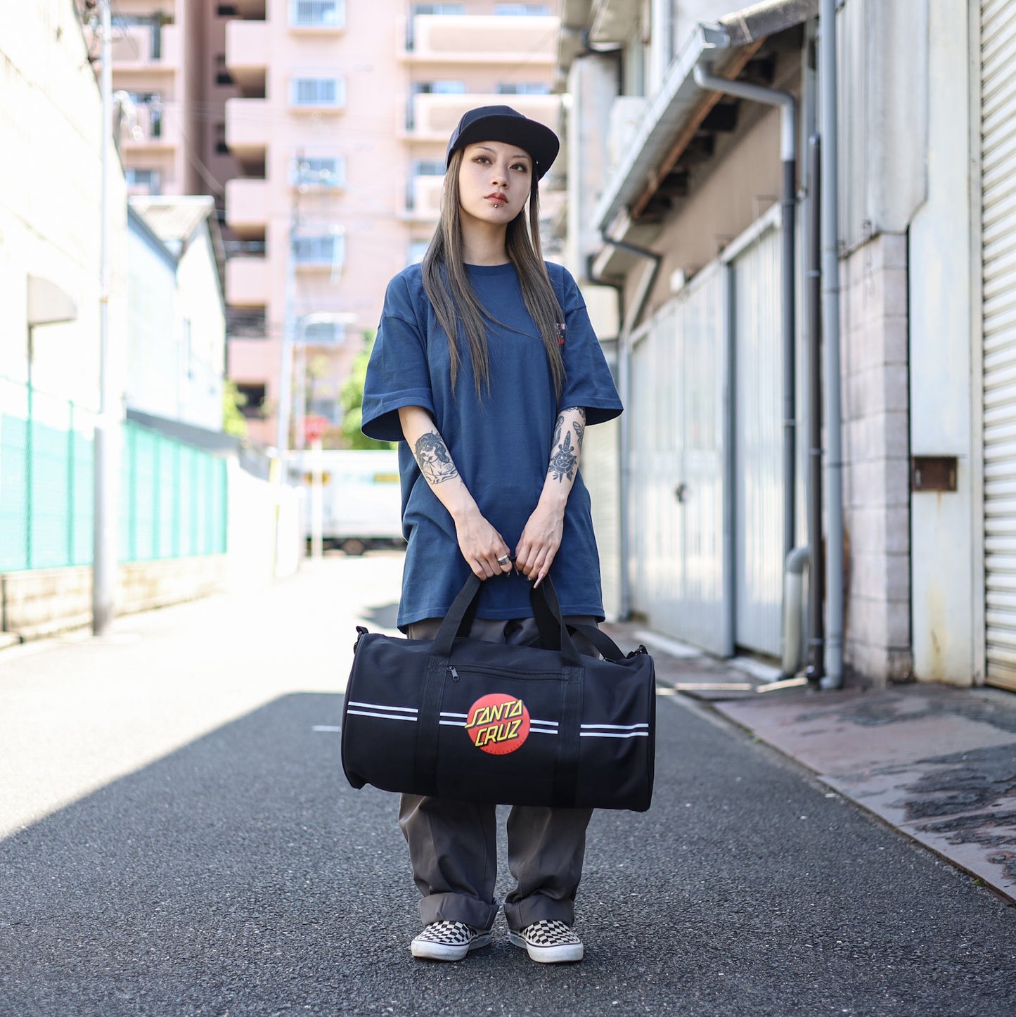 SANTA CRUZ / CLASSIC DOT DUFFLE (BLACK)