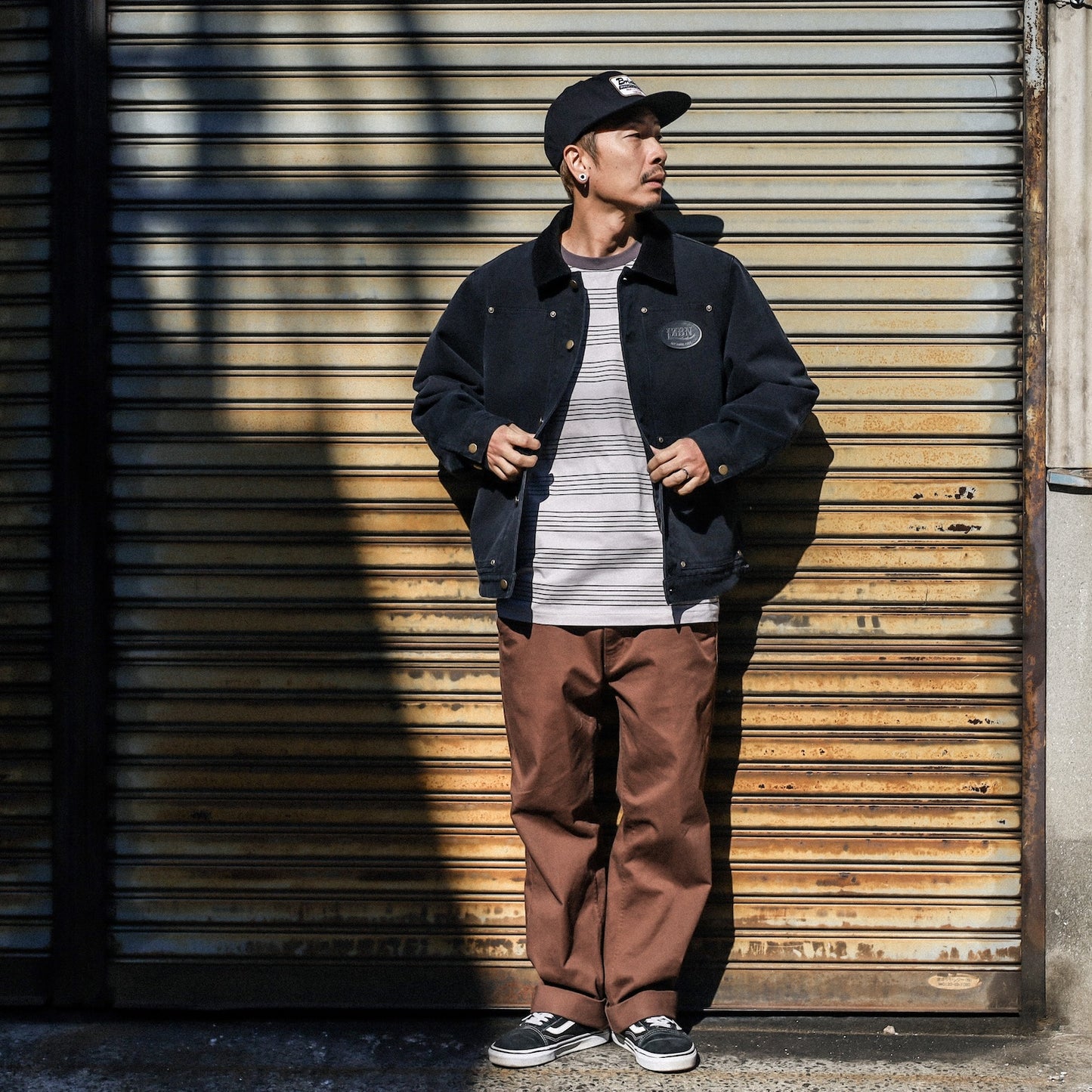 LZBN / OVAL LOGO PATCH CANVAS WORK JACKET (BLACK)