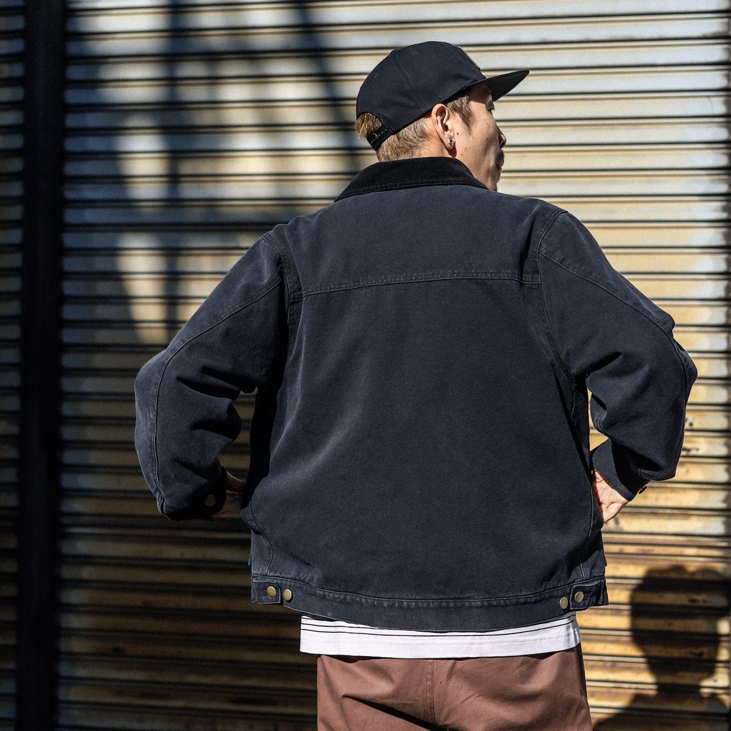 LZBN / OVAL LOGO PATCH CANVAS WORK JACKET (BLACK)