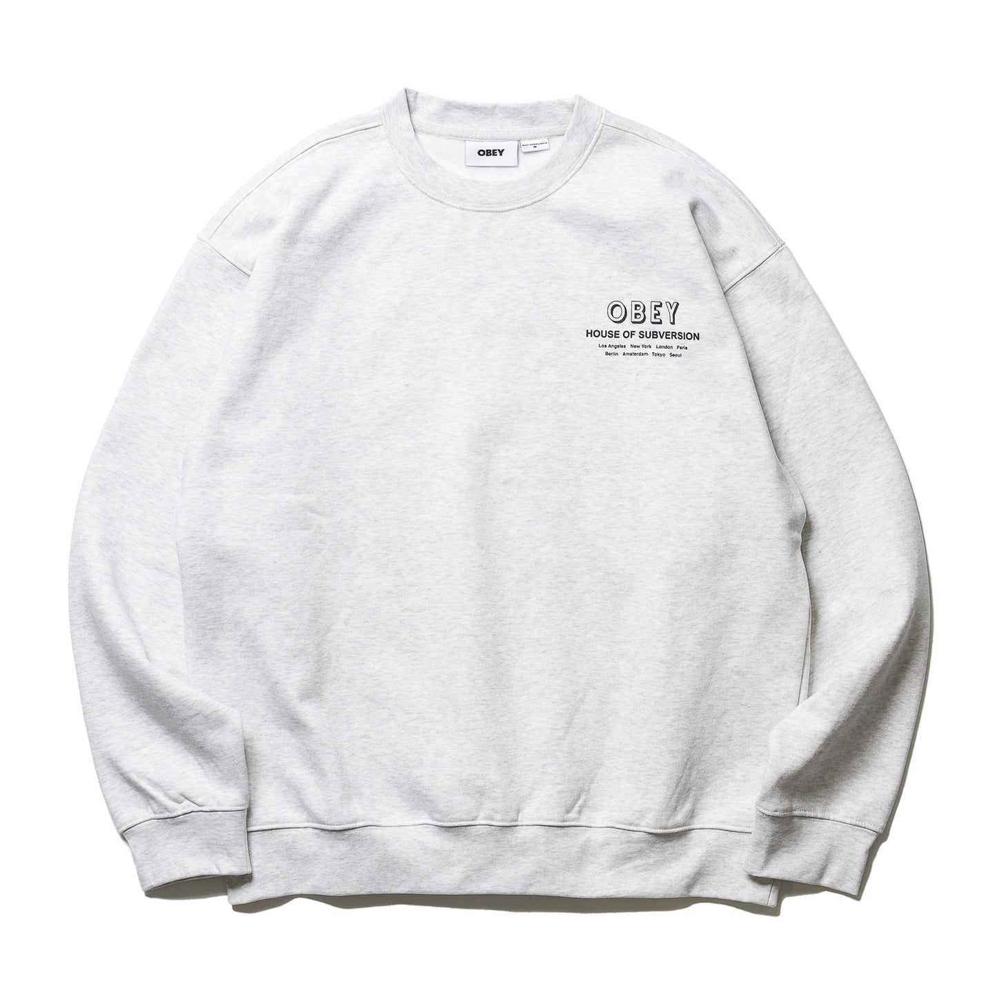 OBEY / HOUSE OF SUBVERSION CREW (HEATHER GREY)