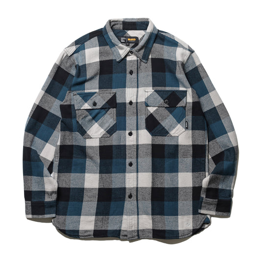 BLUCO / BUFFALO CHECK FLANNEL SHIRT (NAVY)