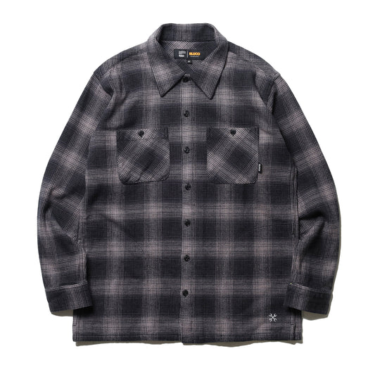 BLUCO / OMBRE CHECK FLANNEL SHIRT (BLACK)